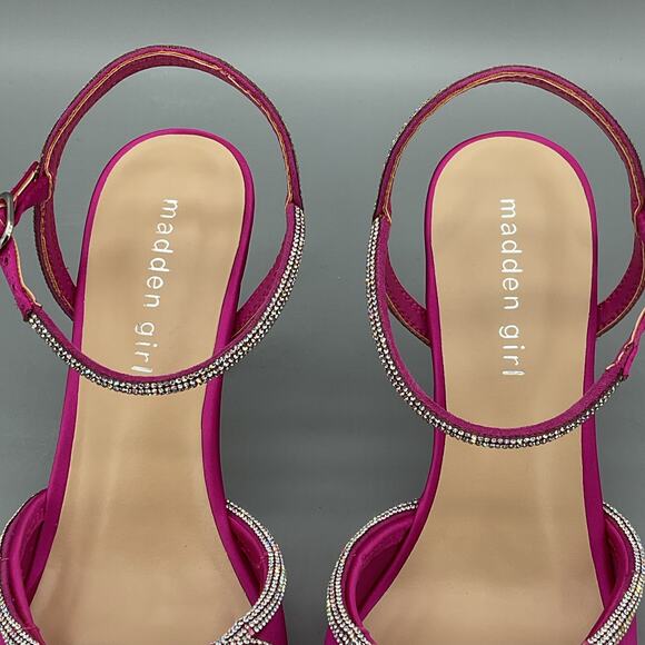 NEW Madden Girl Women’s Dreamy Satin Stiletto Heels Pink Size 7 - Picture 6 of 11
